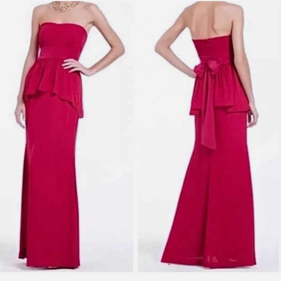 BCBGMaxAzria Dresses & Skirts - BCBGMaxAzria Red Wrap Tie Front Gown